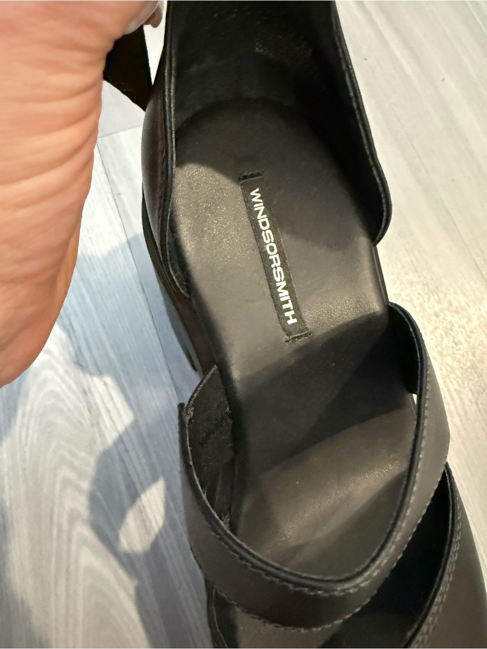 Windsor Smith Black Chunky Platform Sandal Heels - Picture 5 of 6